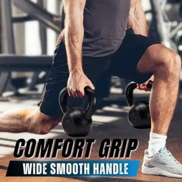 Yes4All Kettlebells Set 5 10 15 20 25 30 lbs Weight Cast Iron for Dumbbell Weights Exercises, Gym, Fitness, Full Body Workout Equipment Push up, Grip and Strength Training