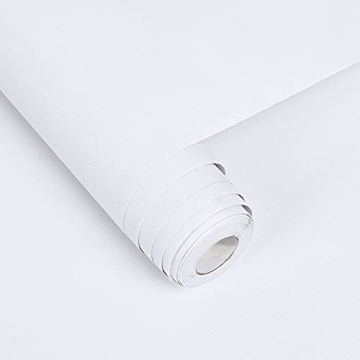 WENMER Matte White Peel & Stick Wallpaper - Easy DIY Home Decor