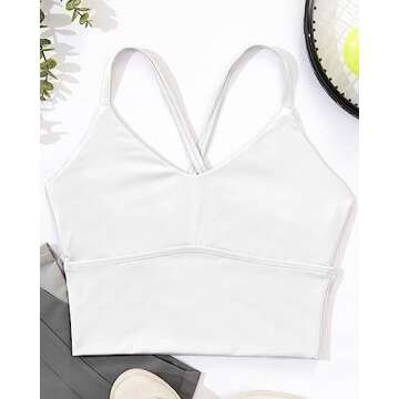 XUNYU Women Sports Bras Longline Crop Top for Workout