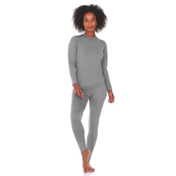 Thermajane Women's Fleece Lined Long Johns for Cold Weather