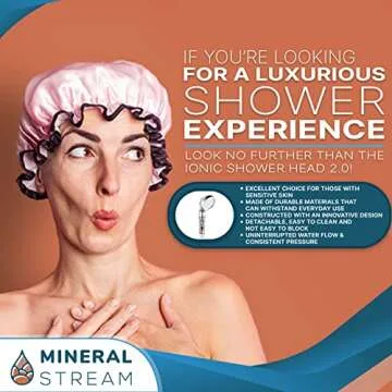 MineralStream Ionic Shower Head 2.0 - Eco Showerhead for Health