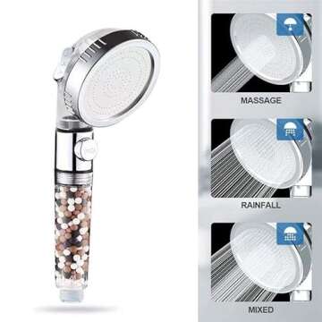 MineralStream Ionic Shower Head 2.0 - Eco Showerhead for Health
