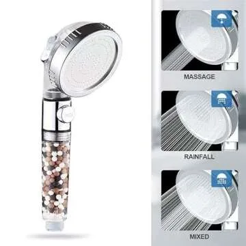 MineralStream Ionic Shower Head 2.0 - Eco Showerhead for Health