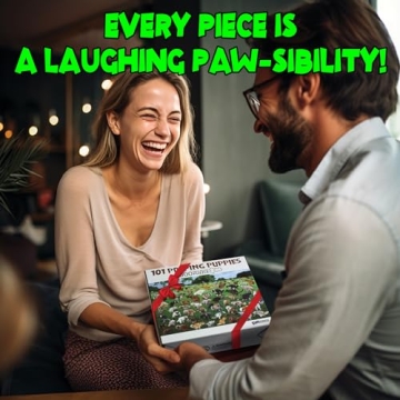 Funwares Original 101 Pooping Puppies Puzzle - Hilarious Jigsaw Puzzle - Perfect White Elephant Gag Gift - Funny Dog Pooping Puzzle for Adults and Kids! 1000 Piece Puzzle!