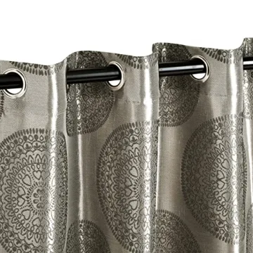 Superior Mossley Jacquard Woven Curtain Panels Set