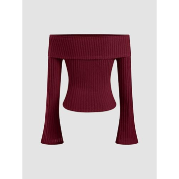 CIDER Off The Shoulder Knit Top for Stylish Women