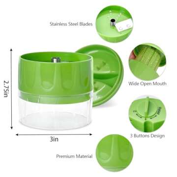 GLADICER Handheld Spiralizer, 3-in-1 Zucchini Noodle Maker, Versatile Kitchen Tool