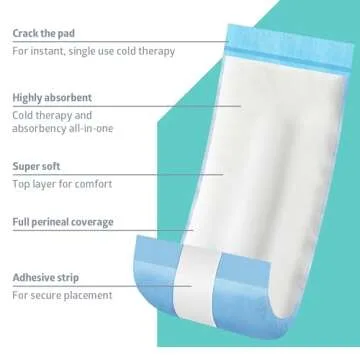 Medline 2-in-1 Perineal Pads for Comfortable Postpartum Care