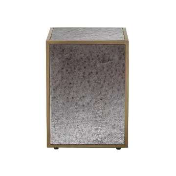 Elegant Lana Antique Brass Mirrored Side Table
