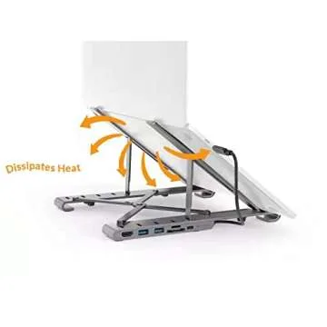 HyperDrive 7-in-1 USB C Hub Laptop Stand for All Devices