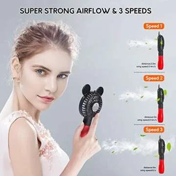 Crethinkaty Hand Held Fan - Portable USB Charged Coolness