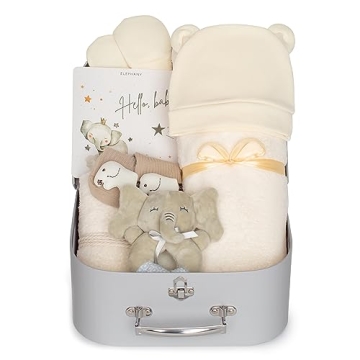 Elephany Baby Shower Gifts – Gender-Neutral Baby Gift Basket for Newborns with Essentials