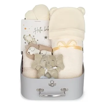 Elephany Baby Shower Gifts – Gender-Neutral Baby Gift Basket for Newborns with Essentials