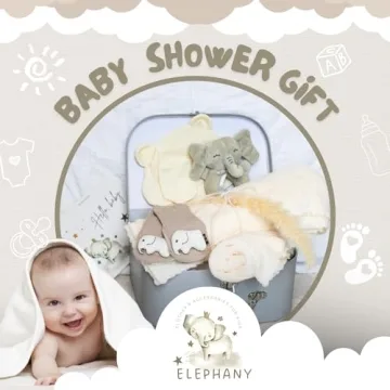 Elephany Baby Shower Gift Basket for Newborns Essential