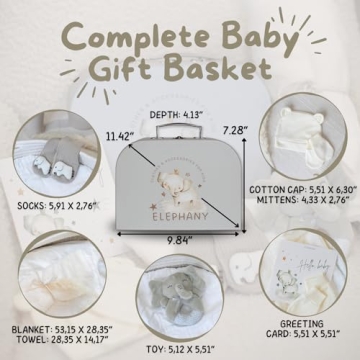 Elephany Baby Shower Gift Basket for Newborns Essential