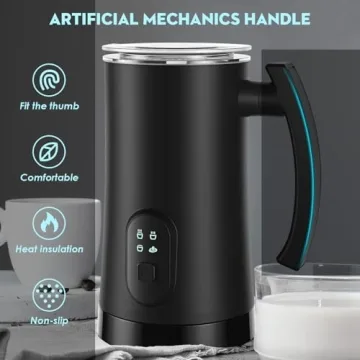 4-in-1 Electric Milk Frother for Ideal Coffee Experience