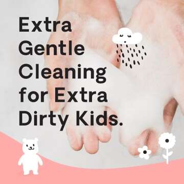 Hello Bello Extra Gentle Shampoo and Body Wash, Hypoallergenic and Pediatrician Tested Formula for Babies and Kids, Sweet Cream Scent, 10 FL Oz (1 Pack)