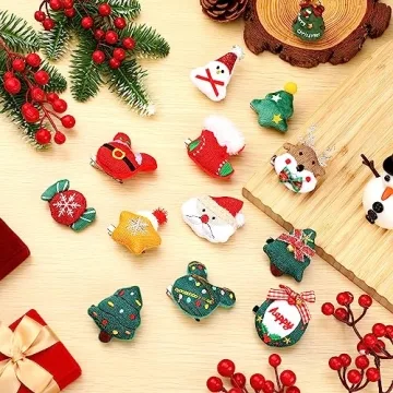 Hotop 12 Pcs Christmas Hair Clips for Girls and Women