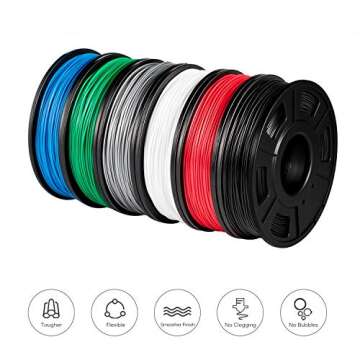 Quality TIANSE 3D Printer Filament - 6 Colors, 1800g