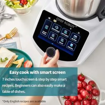 ChefRobot Smart Food Processor UltraCook All-in-One Auto Cooking Machine,3.5L Capacity,600+ Online Recipes, Built-in Scale, 7 inch TFT Screen, Self-Cleaning, Multifunctional Kitchen Appliance