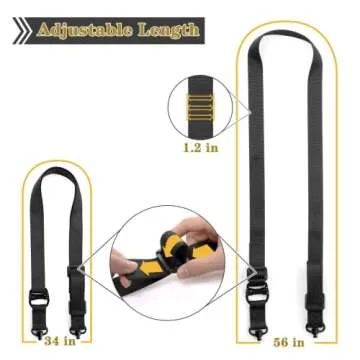 2 Point Sling Quick Adjust QD Rifle Sling with QD Sling Swivels, 2 PCS QD Sling Mount for Mlok Rail Push Button Quick Release Sling Attachment, Quick Disconnect Sling with Fast Thumb Loop