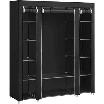 SONGMICS Closet Wardrobe with 12 Compartments