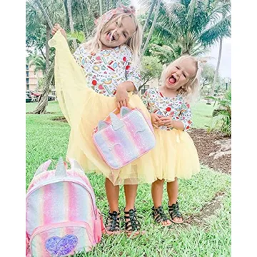 Mibasies Rainbow Unicorn Insulated Lunch Box for Girls