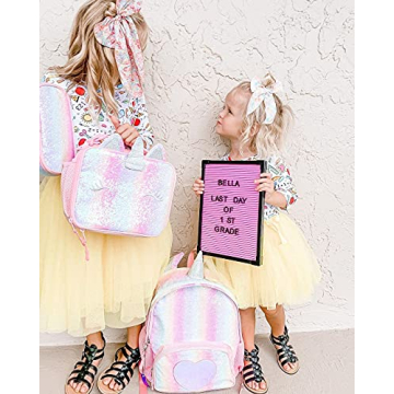 Mibasies Rainbow Unicorn Insulated Lunch Box for Girls