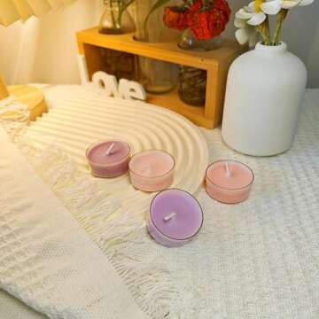 16 Colors Colored Scented Tealight Candles - Natural Soy Wax Candles with Essential Oils, Home Decor and Aromatherapy, Perfect for Home Use and Gifting (Color Series)