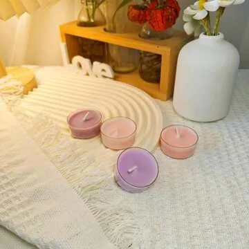 16 Colors Colored Scented Tealight Candles - Natural Soy Wax Candles with Essential Oils, Home Decor and Aromatherapy, Perfect for Home Use and Gifting (Color Series)