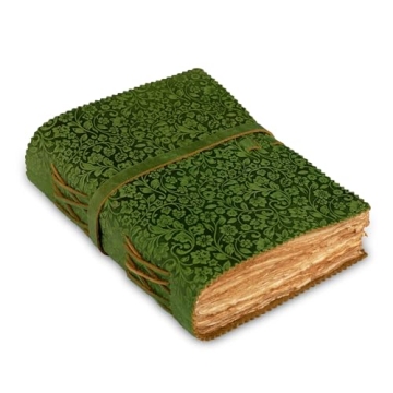 LEATHER VILLAGE Leather Floral Embossed Journal - 200 Pages