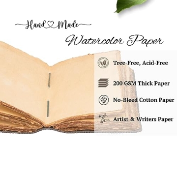 LEATHER VILLAGE Leather Floral Embossed Journal - 200 Pages