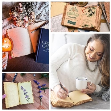 LEATHER VILLAGE Leather Floral Embossed Journal - 200 Pages