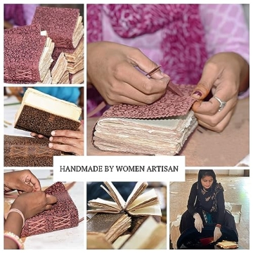 LEATHER VILLAGE Leather Floral Embossed Journal - 200 Pages