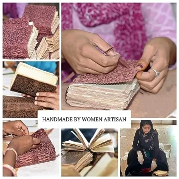 LEATHER VILLAGE Leather Floral Embossed Journal - 200 Pages