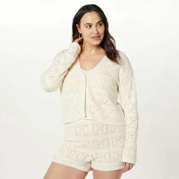 Chic Lee Crochet Cardigan - The Drop Women's Fashion