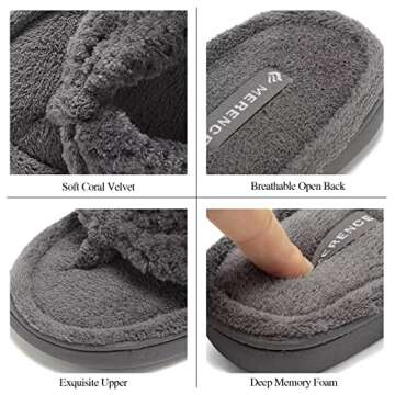 CIOR Women's Cozy Memory Foam Flip Flops for All-Day Comfort