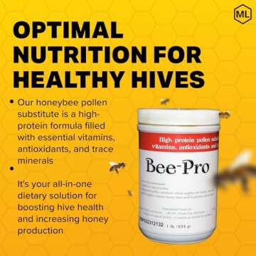 Mann Lake FD203 Bee-Pro Pollen Substitute, High Protein, Boosts Brood, Healthy Colony, Free from Ani...