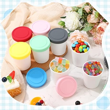 Gandeer 12 Mini Ice Cream Containers for Homemade Desserts