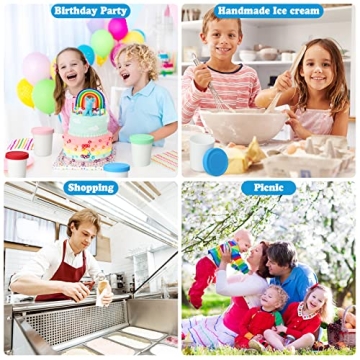 Gandeer 12 Mini Ice Cream Containers for Homemade Desserts