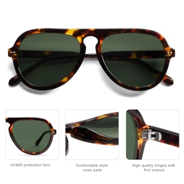 SOJOS Retro Aviator Sunglasses for Men and Women