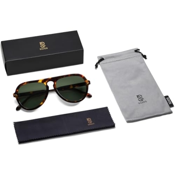 SOJOS Retro Aviator Sunglasses for Men and Women