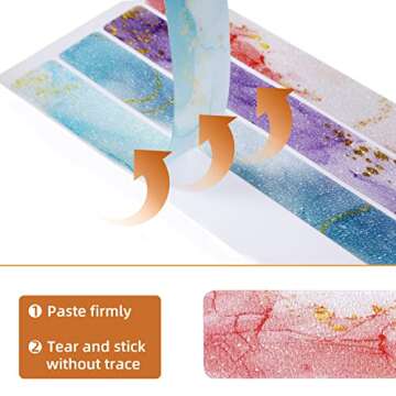 Secopad Anti Slip Colorful Shower Strips 24 PCS Bathtub Strips Adhesive Decals for Bath Tub Shower S...