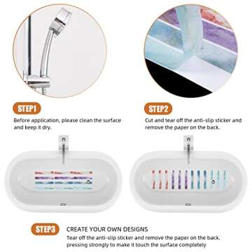 Secopad Colorful Anti Slip Shower Strips for Safe Baths