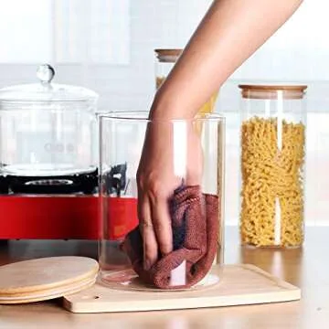 Large Airtight Glass Food Storage Canister for Pantry