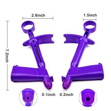 2 Pack Plastic Pearl Applicator, 2 Sizes Convenient and Fast Edible Pearls Fondant Cake Decorating T...