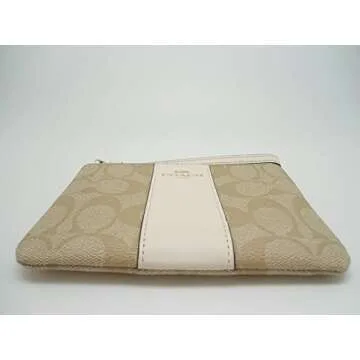 Chic Coach PVC Leather Corner Zip Wristlet for Women