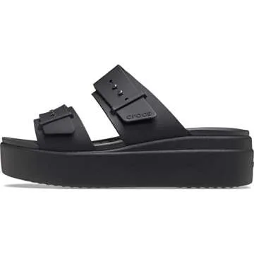 Shop Crocs Women's Brooklyn Buckle Wedge Sandals
