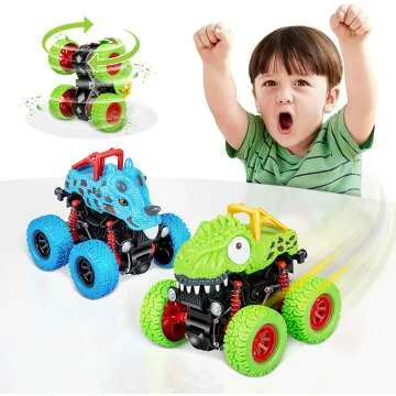 Dinosaur Push and Go Vehicle Toys for Kids