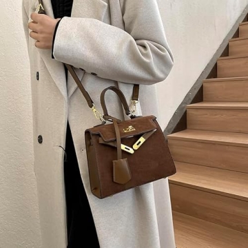 Chic PU Leather Top Handle Satchel for Women Handbags